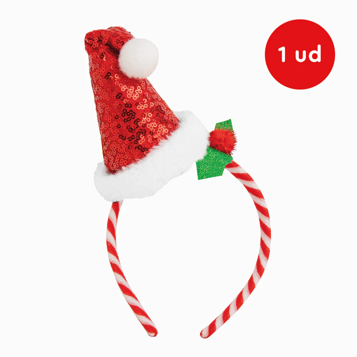 Diadema Navidad Talla Única Papa Noel Lentejuelas - Image 5