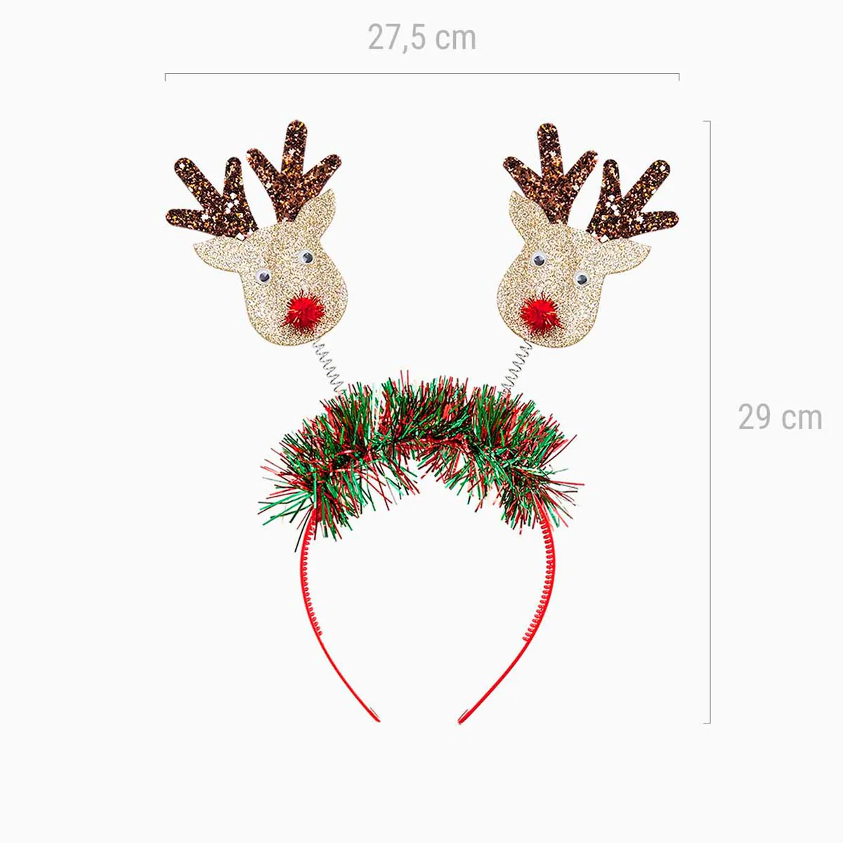 Diadema Navidad Talla Única Renos con Muelle - Image 3