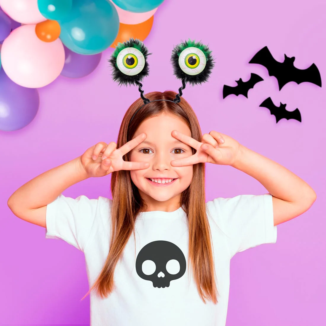 Diadema Halloween Ojos Verde con Muelles - Image 2