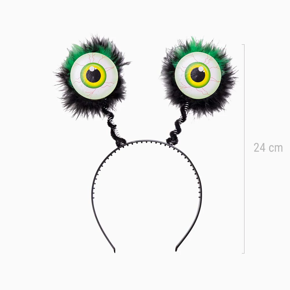 Diadema Halloween Ojos Verde con Muelles - Image 3