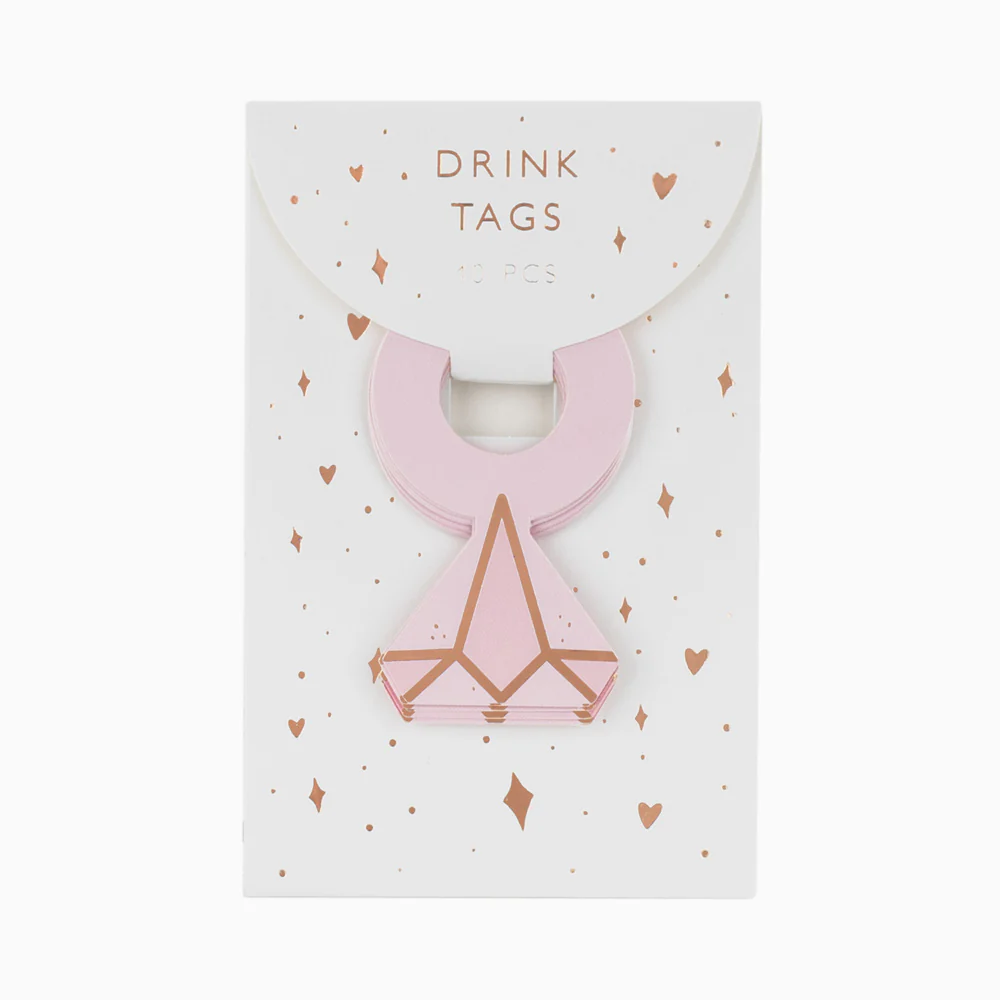 Etiquetas para Bebidas Cartón Diamante Rosa - Image 3