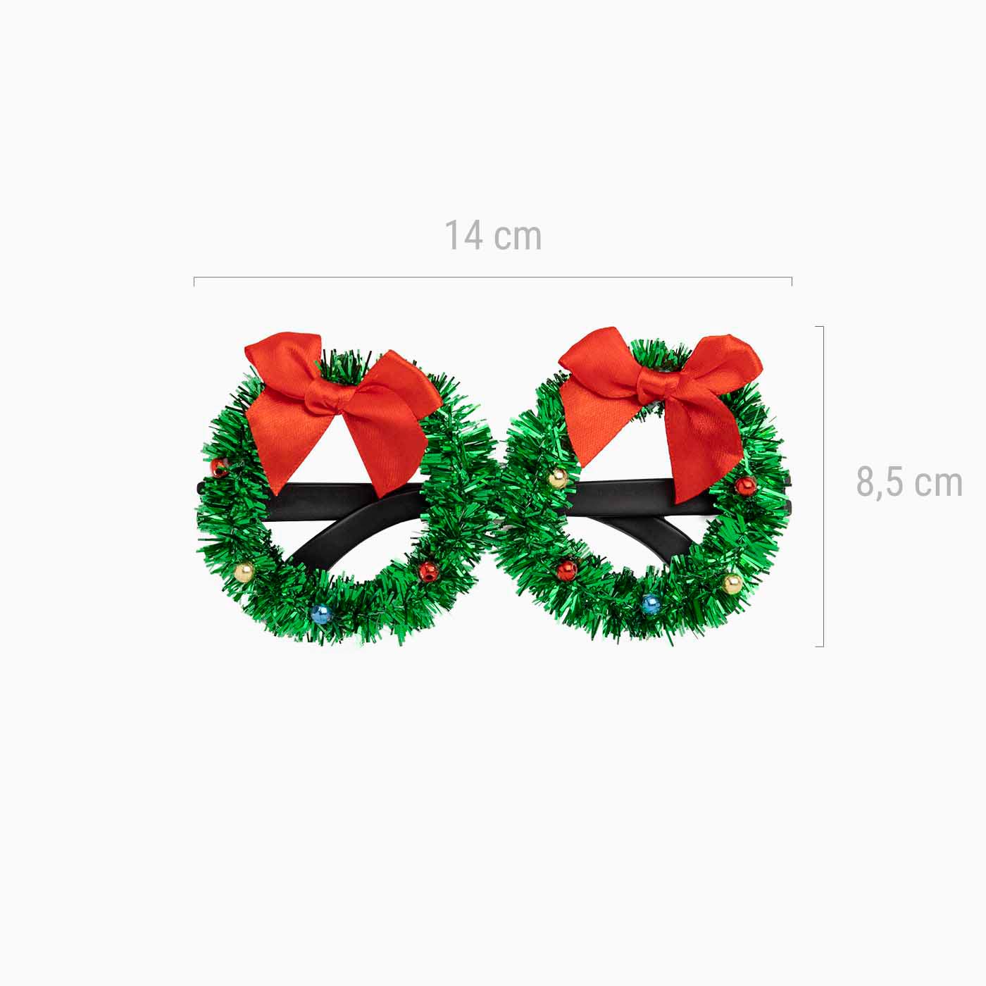 Gafas Navidad Talla Única Espumillón Verde con Lazo - Image 2