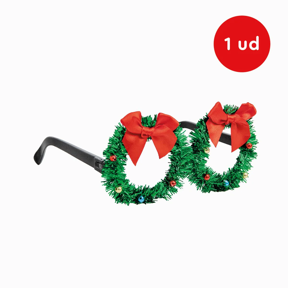 Gafas Navidad Talla Única Espumillón Verde con Lazo - Image 4