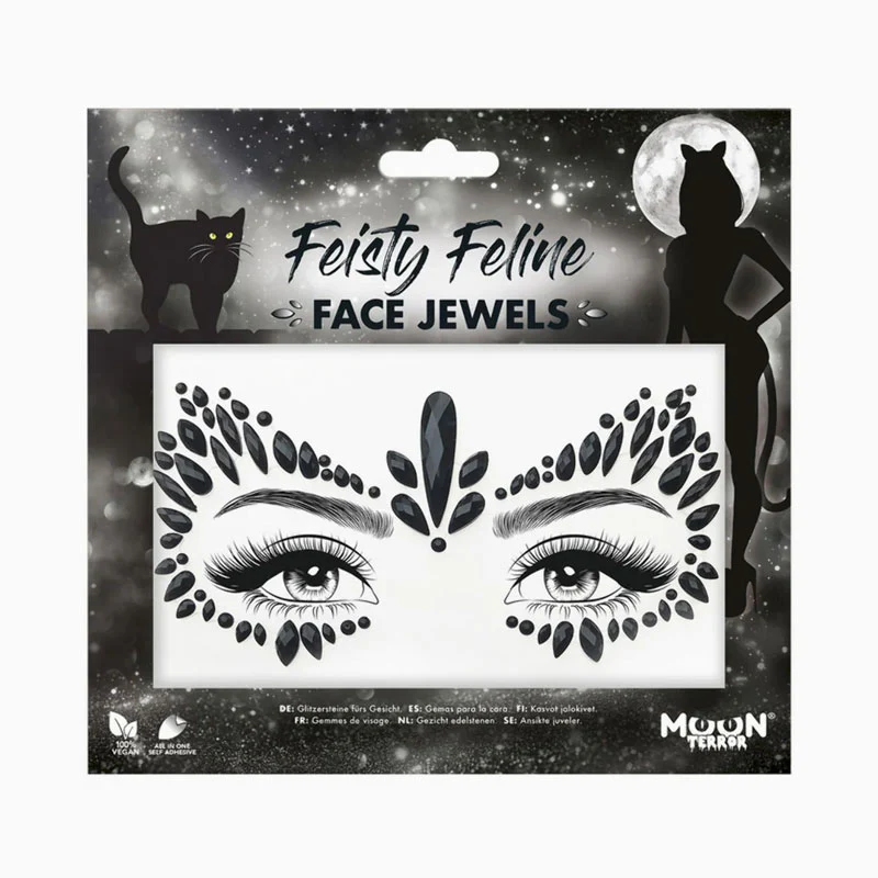 Gemas Faciales Halloween Negro - Image 2