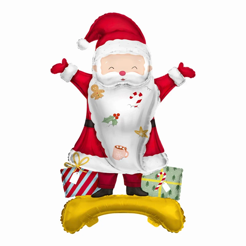 Globo con Base Foil XL Pápa Noel - ¡Llega Papá Noel! (Sin Helio)