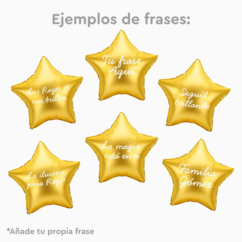Globo Foil Estrella XL Azul Personalizado Frase Vinilo Blanco - Image 5