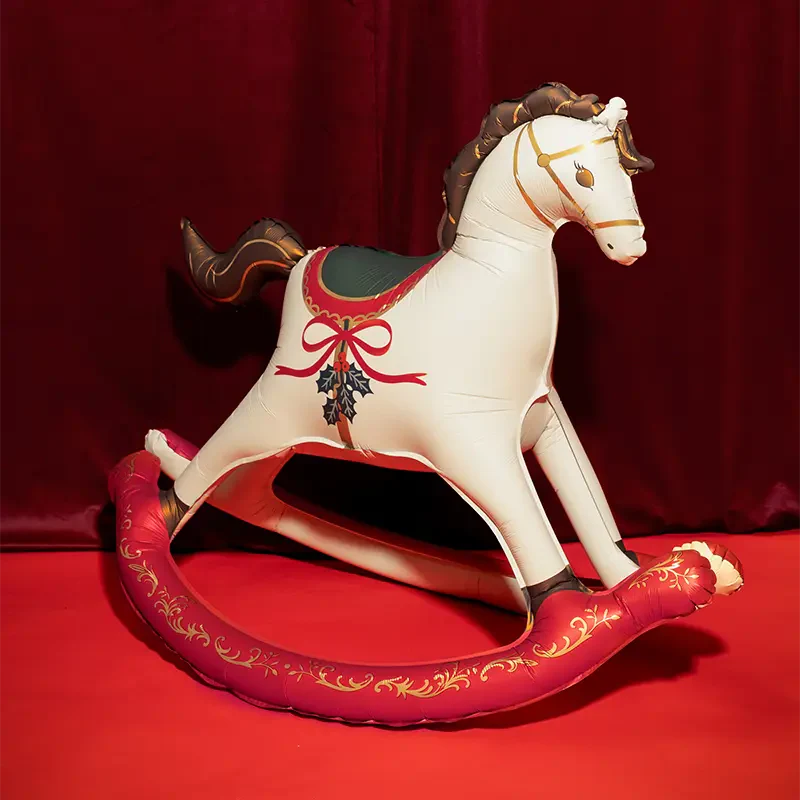 Globo con Base Foil 118 x 104 cm Balancín Caballo Navideño ( NO HELIO) - Image 4