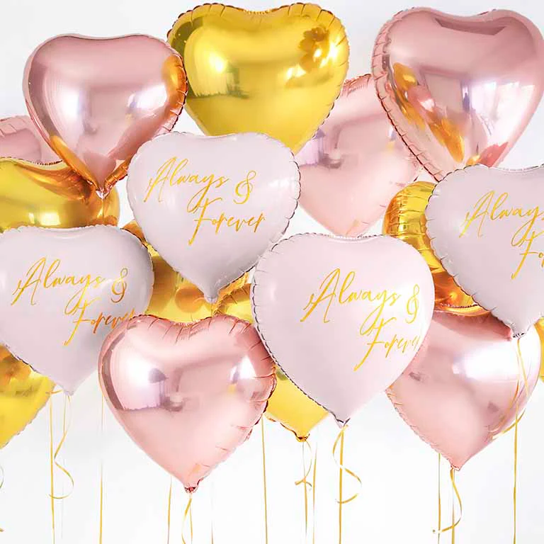 Globo Foil 61 cm Corazón Oro - Image 3