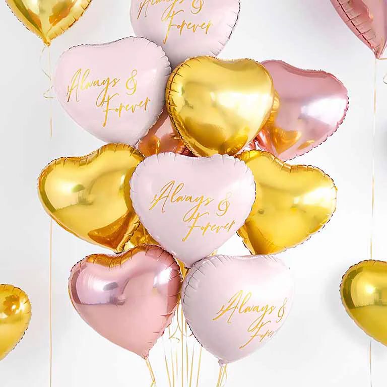 Globo Foil 61 cm Corazón Oro - Image 4