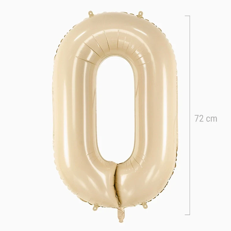 Globo Foil Número Mediano 72 cm Crema - Image 23