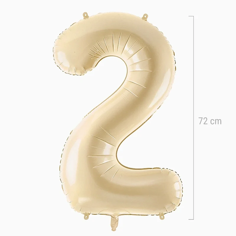 Globo Foil Número Mediano 72 cm Crema - Image 25