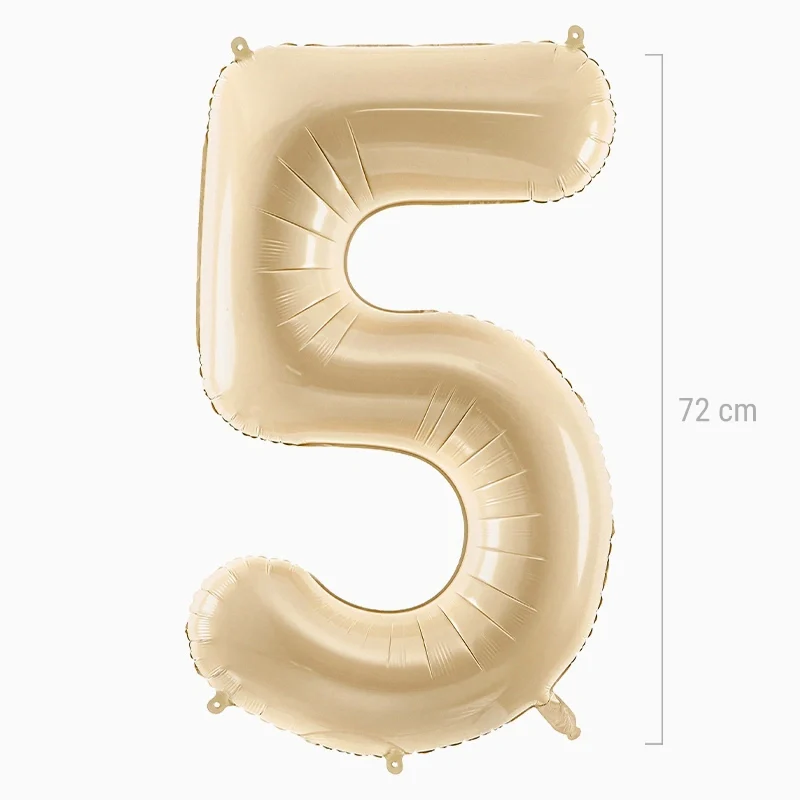 Globo Foil Número Mediano 72 cm Crema - Image 28