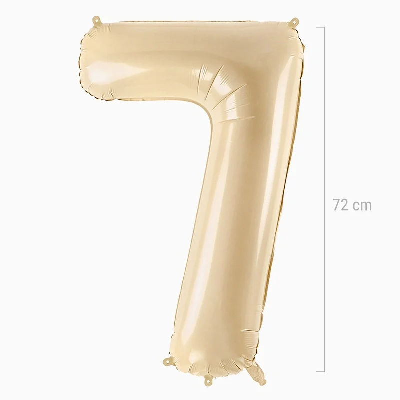 Globo Foil Número Mediano 72 cm Crema - Image 30