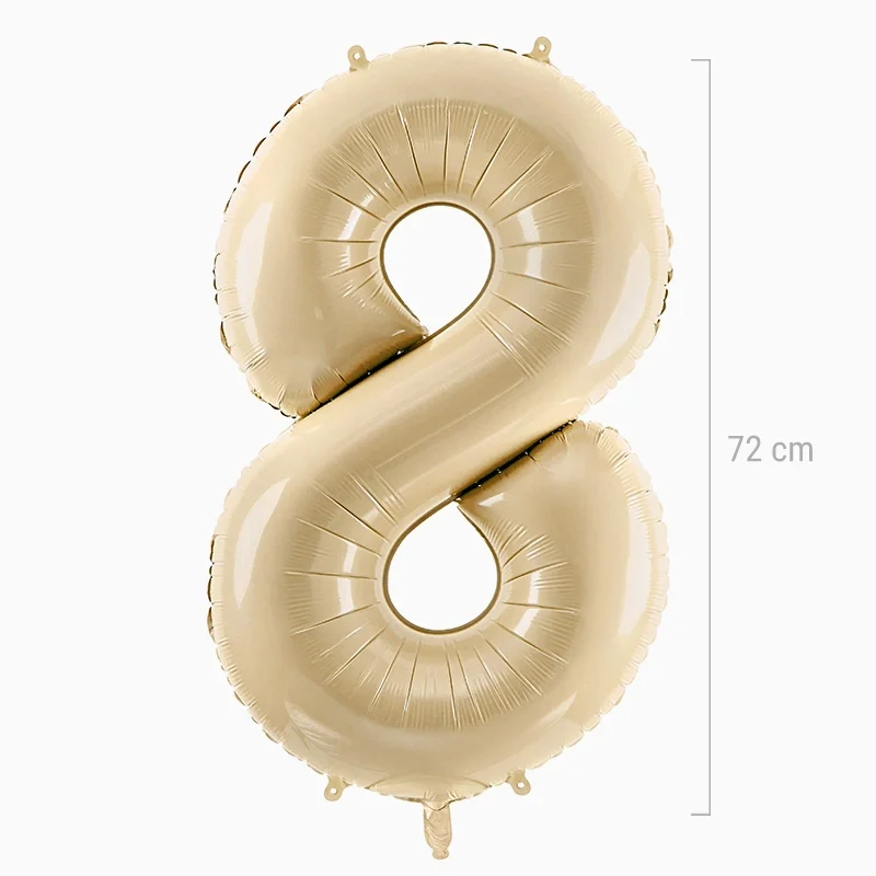Globo Foil Número Mediano 72 cm Crema - Image 31