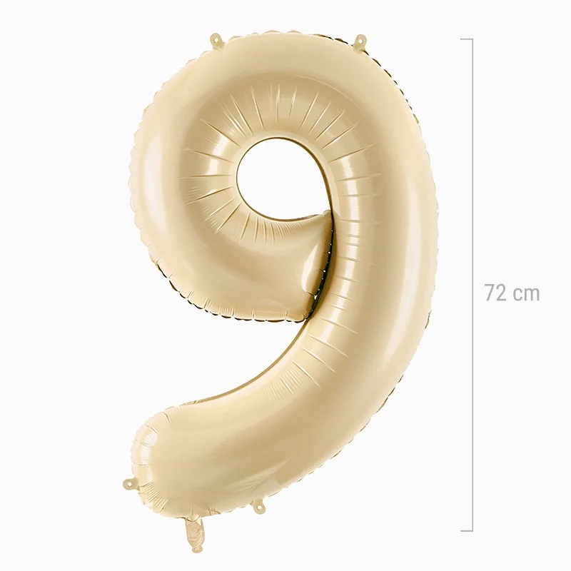 Globo Foil Número Mediano 72 cm Crema - Image 32