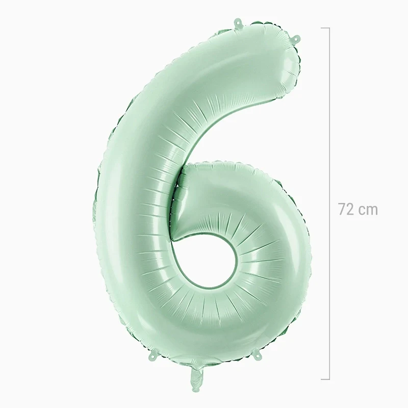 Globo Foil Número Mediano 72 cm Verde Aqua - Image 33