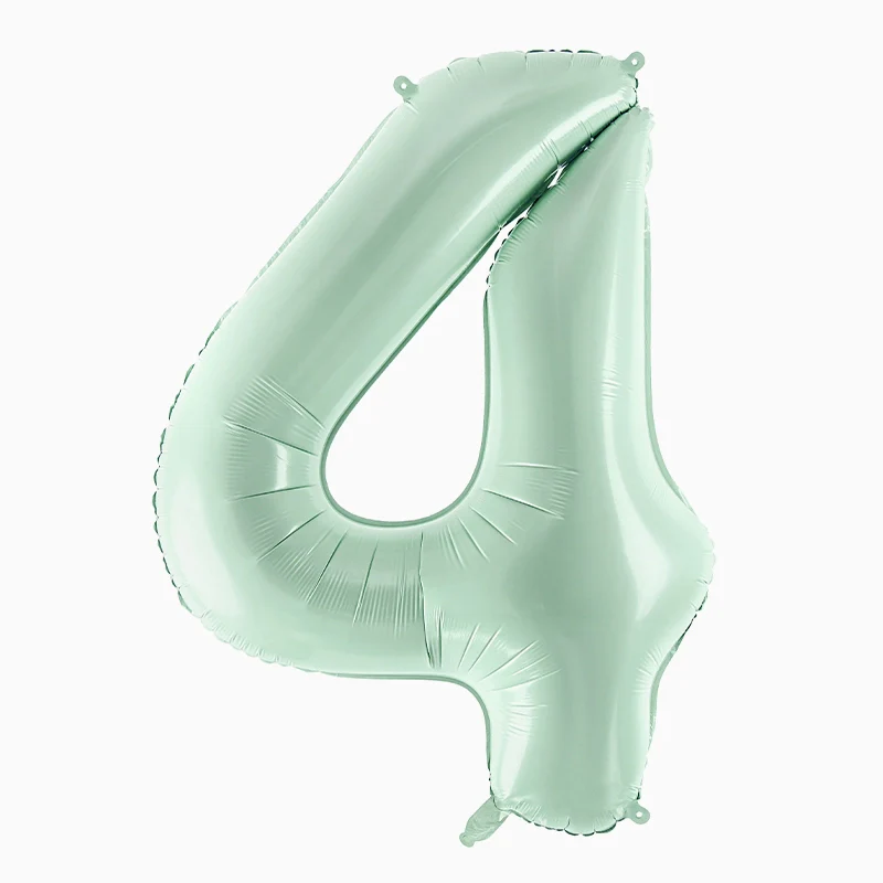 Globo Foil Número Mediano 72 cm Verde Aqua - Image 6