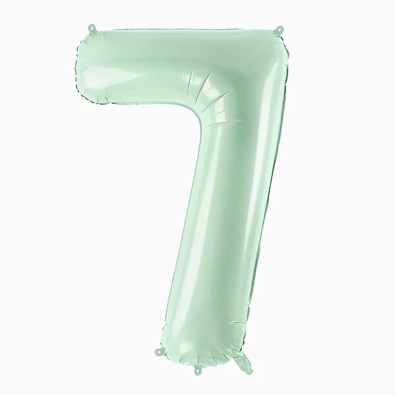 Globo Foil Número Mediano 72 cm Verde Aqua - Image 9