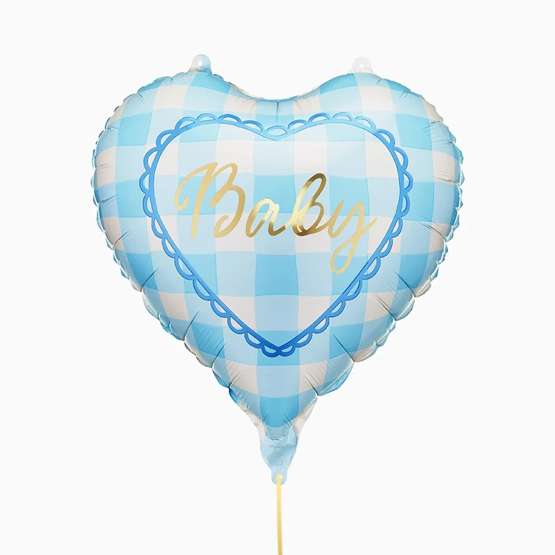 Globo Foil Corazón 35 cm 'Baby' Azul Pastel