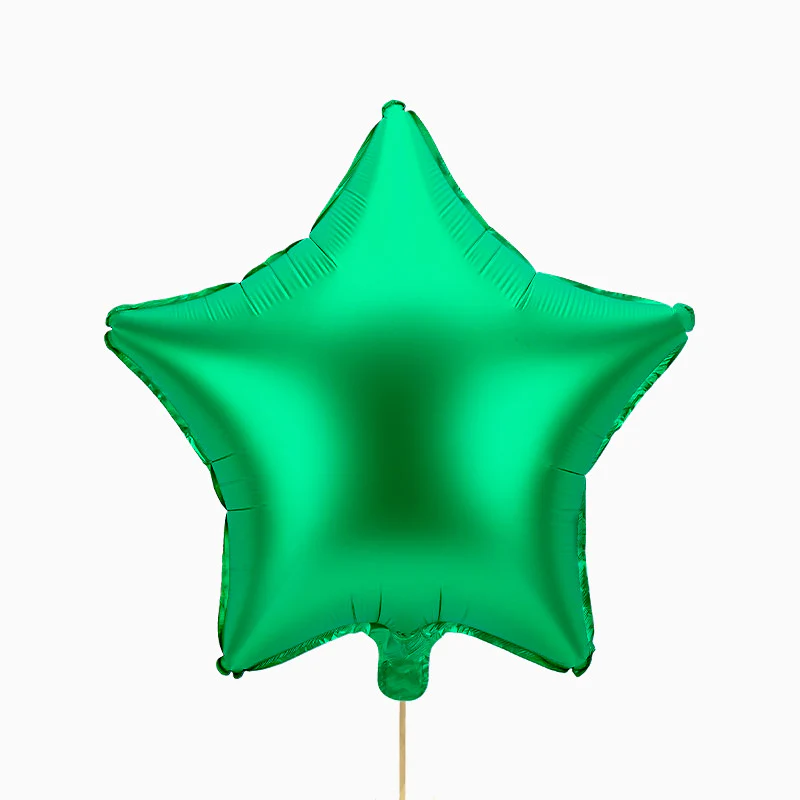 Globo Foil 48 cm Estrella Mate Verde