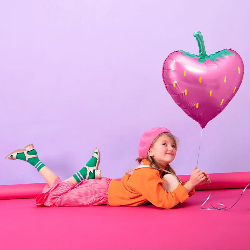 Globo Foil Fresa 42 x 45 cm Rosa - Image 2