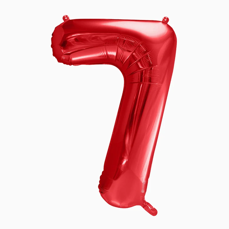 Globo Foil Número Mediano 86 cm Rojo - Image 10