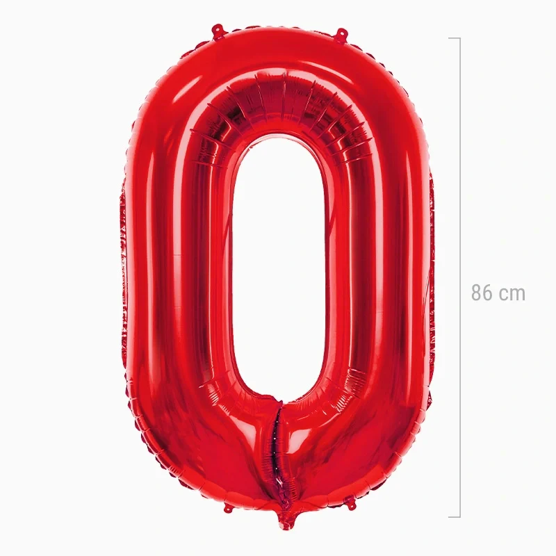 Globo Foil Número Mediano 86 cm Rojo - Image 13