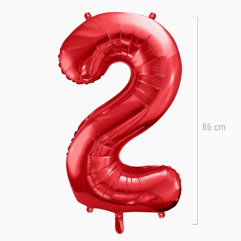 Globo Foil Número Mediano 86 cm Rojo - Image 15