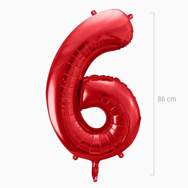 Globo Foil Número Mediano 86 cm Rojo - Image 19
