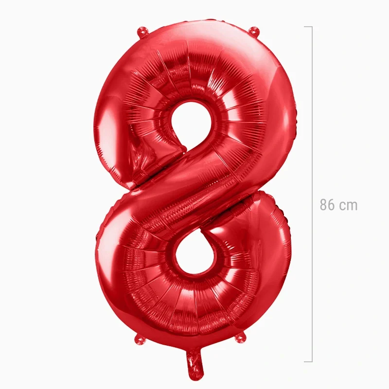 Globo Foil Número Mediano 86 cm Rojo - Image 21