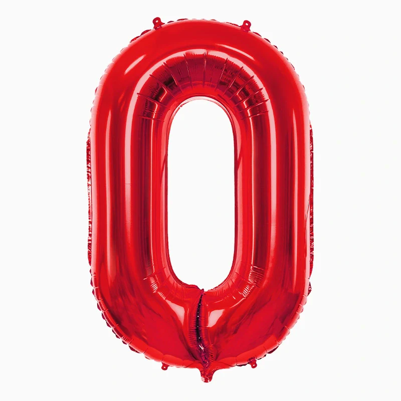 Globo Foil Número Mediano 86 cm Rojo - Image 3