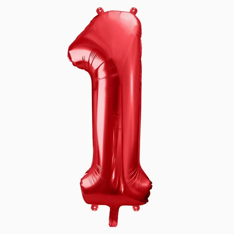 Globo Foil Número Mediano 86 cm Rojo - Image 4