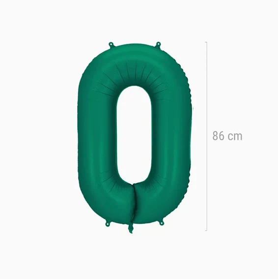 Globo Foil Número Mediano 86 cm Verde Botella - Image 3