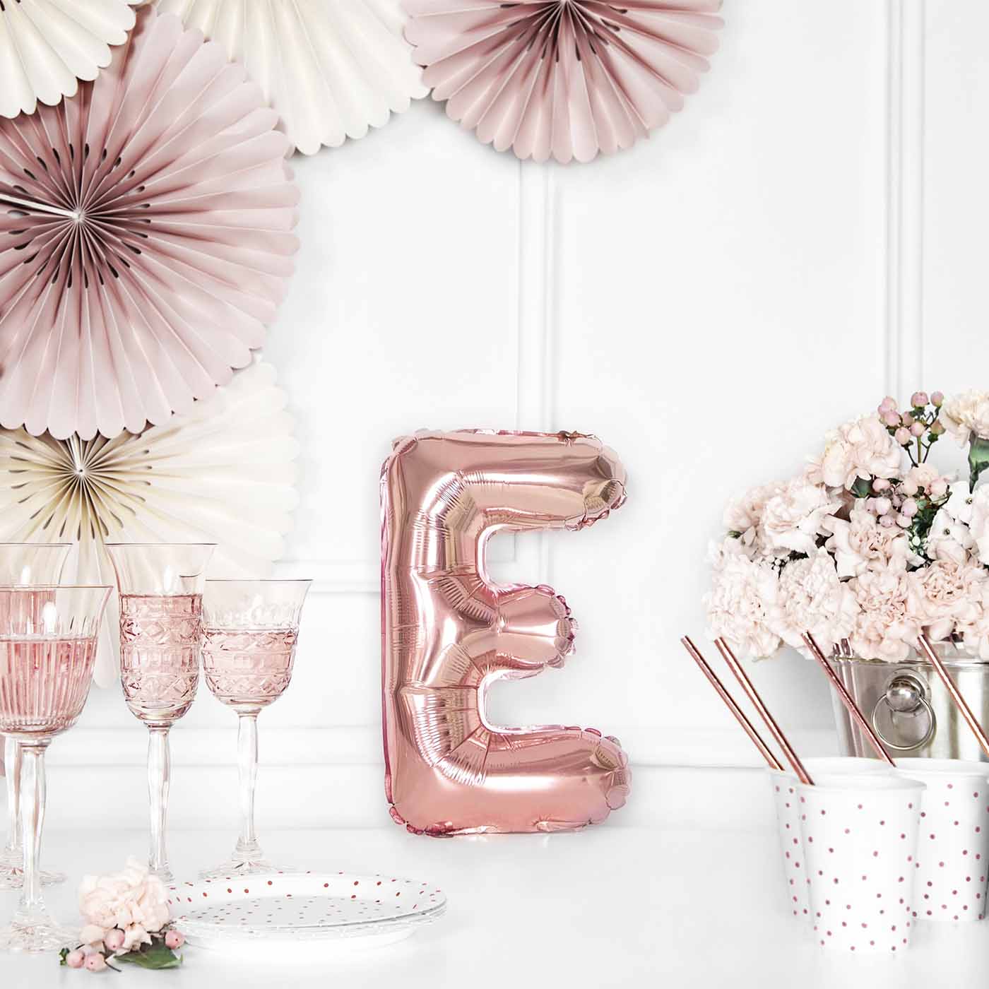 Globo Foil Pequeño 35 cm Letras Oro Rosa - Image 16