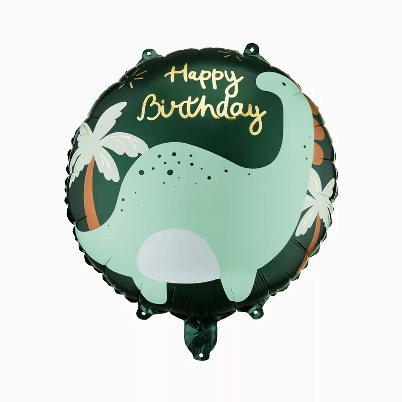 Globo Foil Redondo Ø 35 cm 'Happy Birthday' Dinos - Image 4