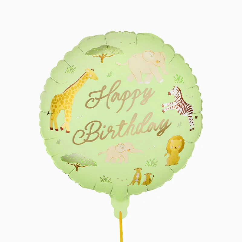 Globo Foil Redondo Ø 35 cm 'Happy Birthday' Safari