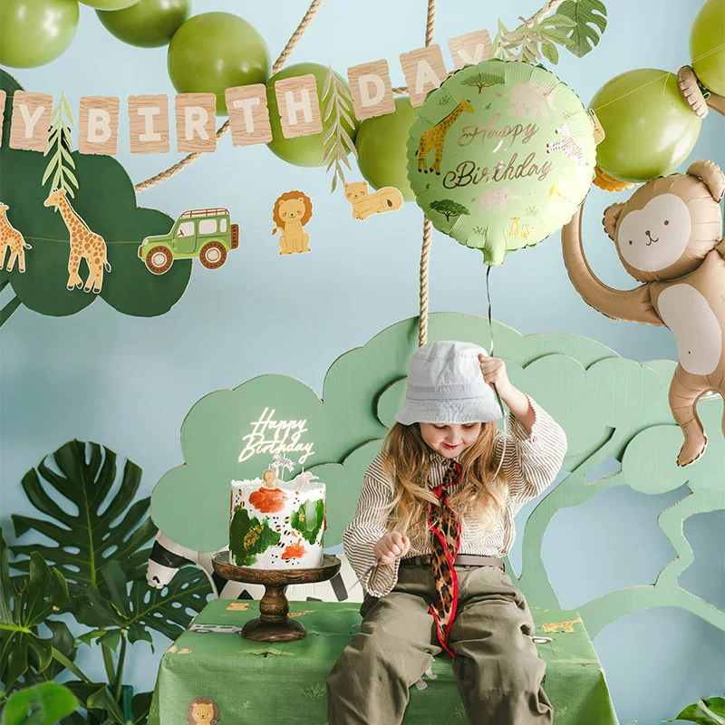 Globo Foil Redondo Ø 35 cm 'Happy Birthday' Safari - Image 2
