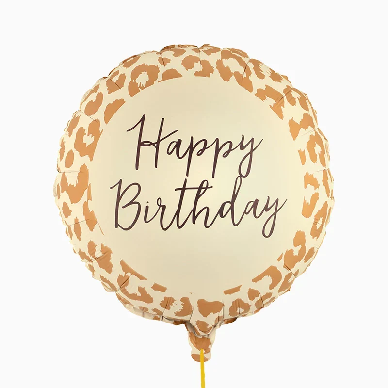 Globo Foil Redondo Ø 35 cm 'Happy Birthday' Animal Print Safari