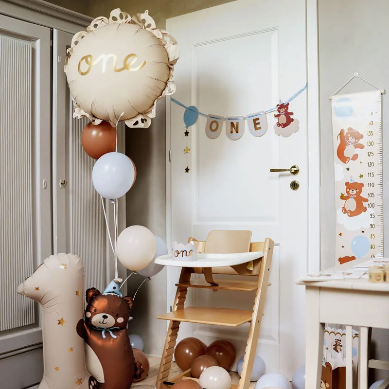 Globo Foil Redondo 52 cm One Beige - Image 3