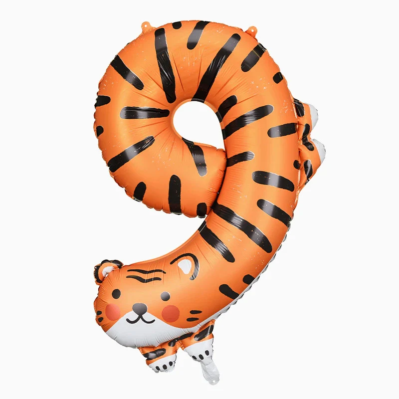 Globo Foil Número 9 Tigre