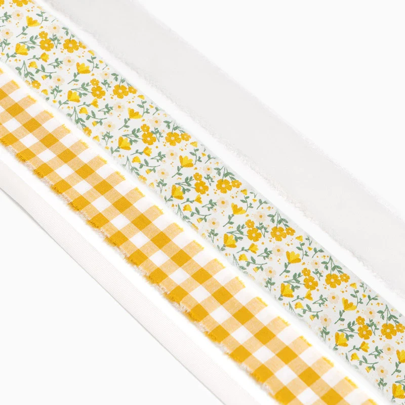 Globo Jumbo 60 cm Blanco Pastel Telas Vichy y Floral Ocre Sin Personalizar - Image 4