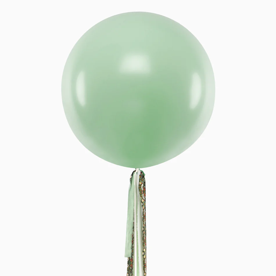 Globo Jumbo 60 cm Verde Claro Pastel Telas Floral Verde Sin Personalizar