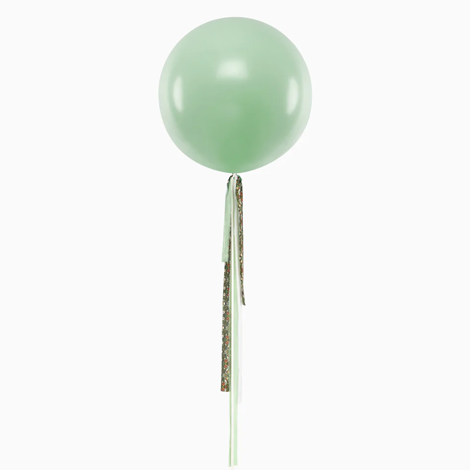 Globo Jumbo 60 cm Verde Claro Pastel Telas Floral Verde Sin Personalizar - Image 3