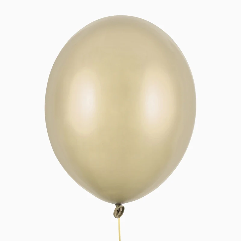 Globo Látex 27 cm Oro Frio Metalizado