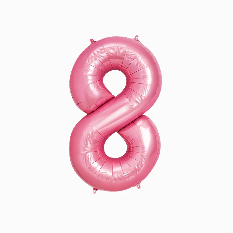 Globo Foil Número Grande 100 cm Rosa Pastel - Image 12