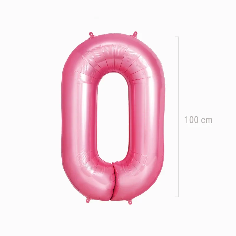 Globo Foil Número Grande 100 cm Rosa Pastel - Image 16