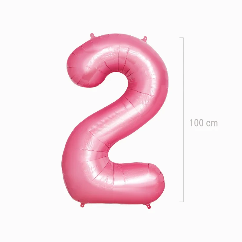 Globo Foil Número Grande 100 cm Rosa Pastel - Image 18