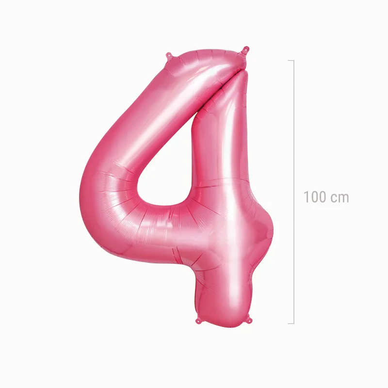 Globo Foil Número Grande 100 cm Rosa Pastel - Image 20