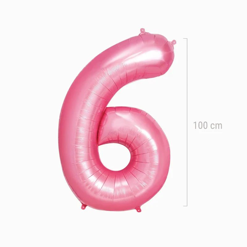 Globo Foil Número Grande 100 cm Rosa Pastel - Image 22