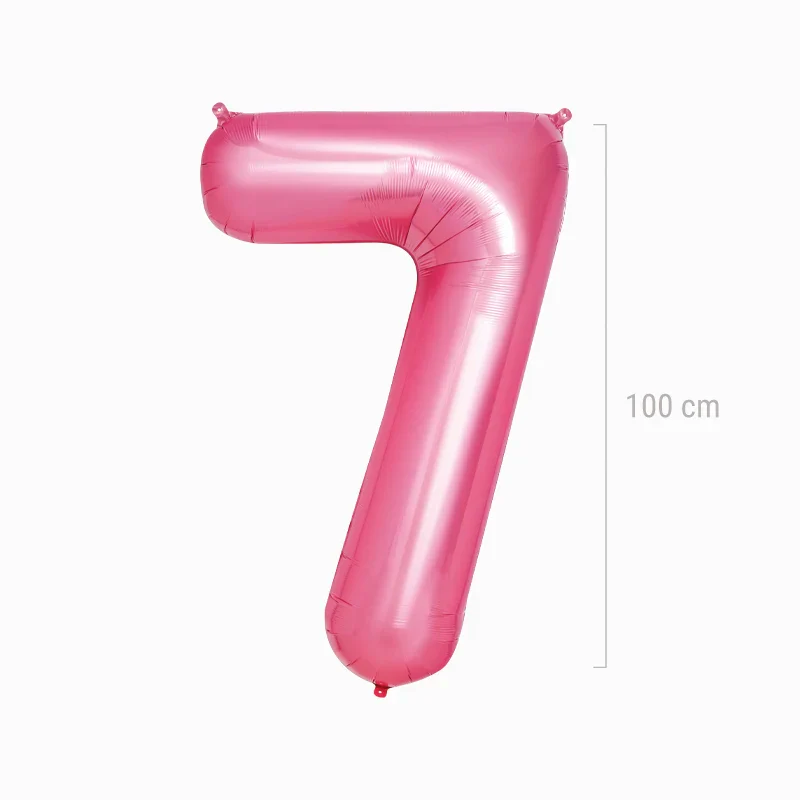 Globo Foil Número Grande 100 cm Rosa Pastel - Image 23